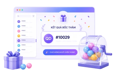 Giao diện bốc thăm may mắn và lồng quay